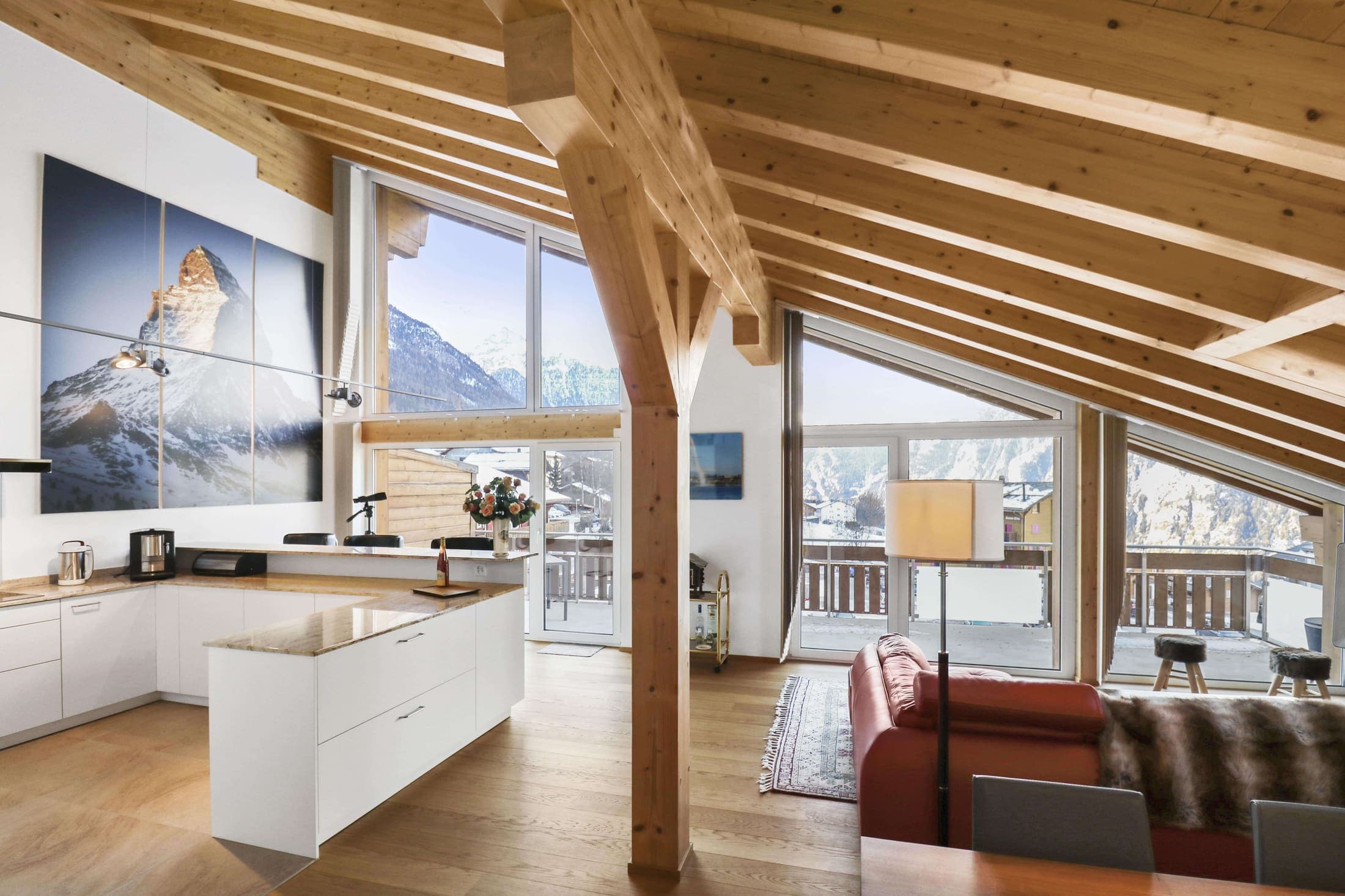 Open-plan Miele kitchen and living space